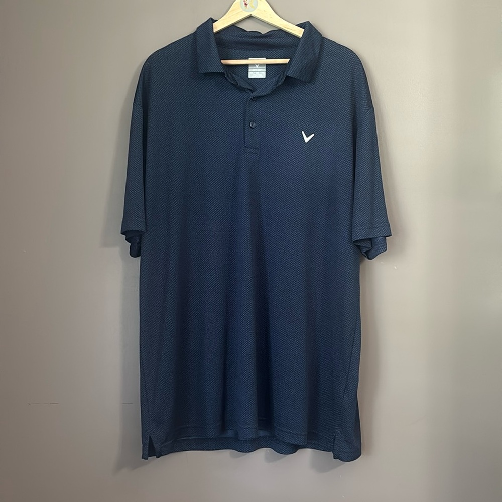 Callaway Opti-Dri Mens XXL Polo Golf Shirt Navy